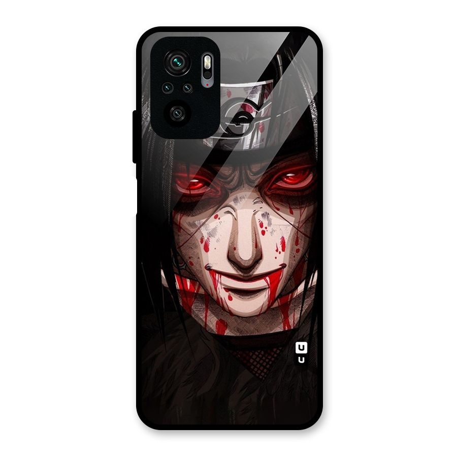 Itachi Uchiha Red Eyes Glass Back Case for Redmi Note 10S