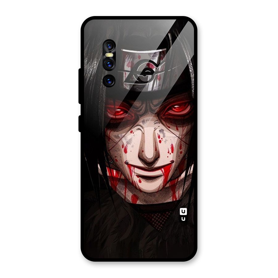 Itachi Uchiha Red Eyes Glass Back Case for Vivo V15 Pro