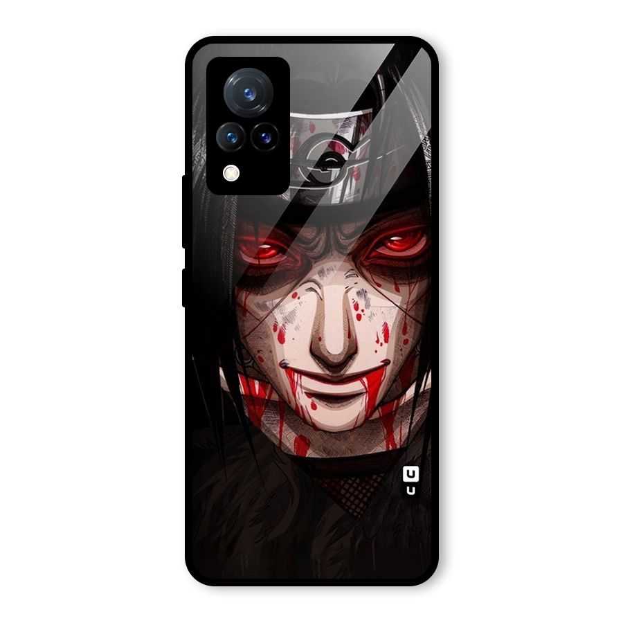 Itachi Uchiha Red Eyes Glass Back Case for Vivo V21 5G