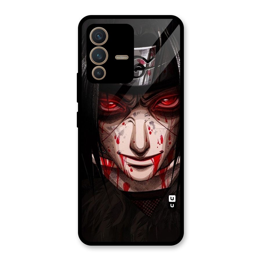 Itachi Uchiha Red Eyes Glass Back Case for Vivo V23 5G
