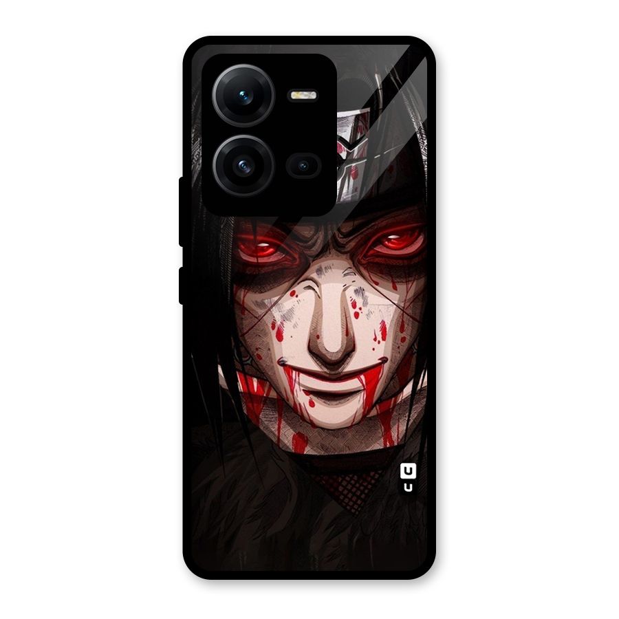 Itachi Uchiha Red Eyes Glass Back Case for Vivo V25