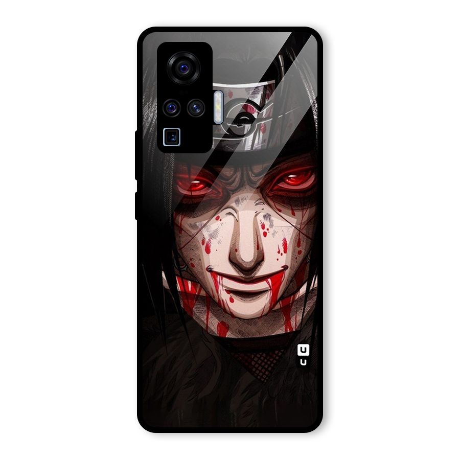 Itachi Uchiha Red Eyes Glass Back Case for Vivo X50 Pro