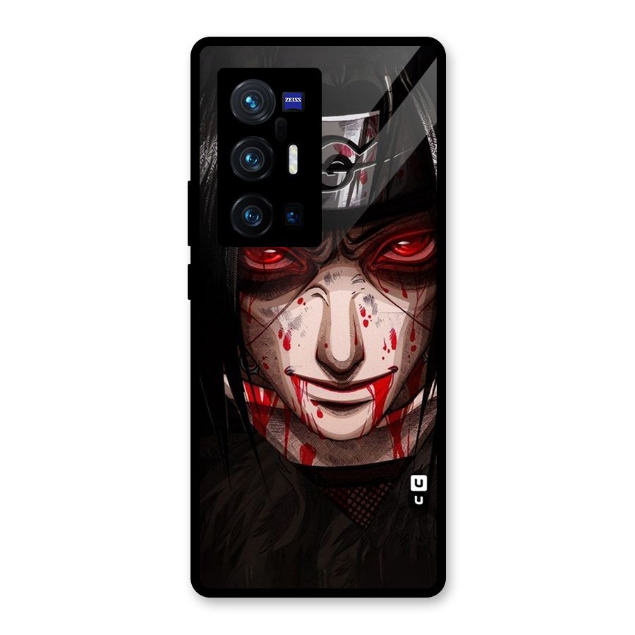 Itachi Uchiha Red Eyes Glass Back Case for Vivo X70 Pro Plus