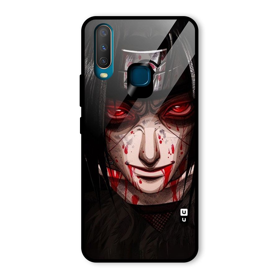 Itachi Uchiha Red Eyes Glass Back Case for Vivo Y17