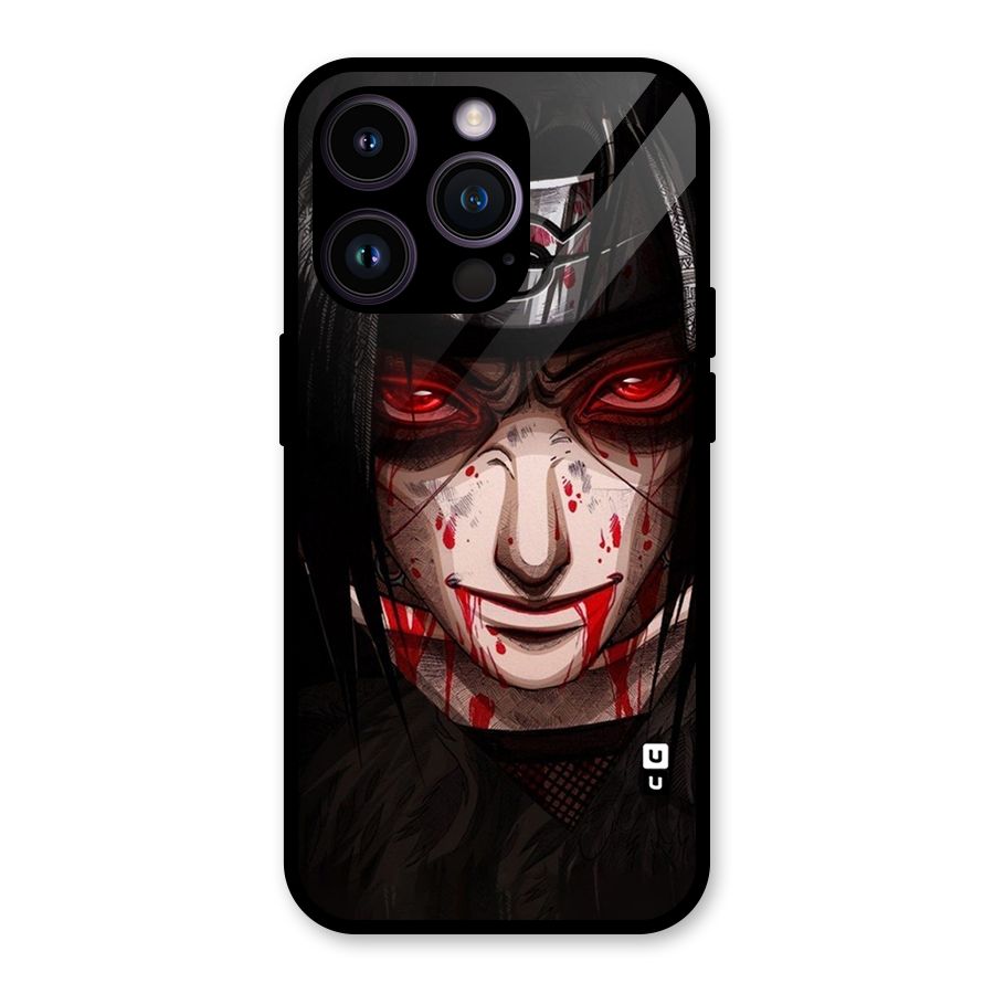Itachi Uchiha Red Eyes Glass Back Case for iPhone 14 Pro