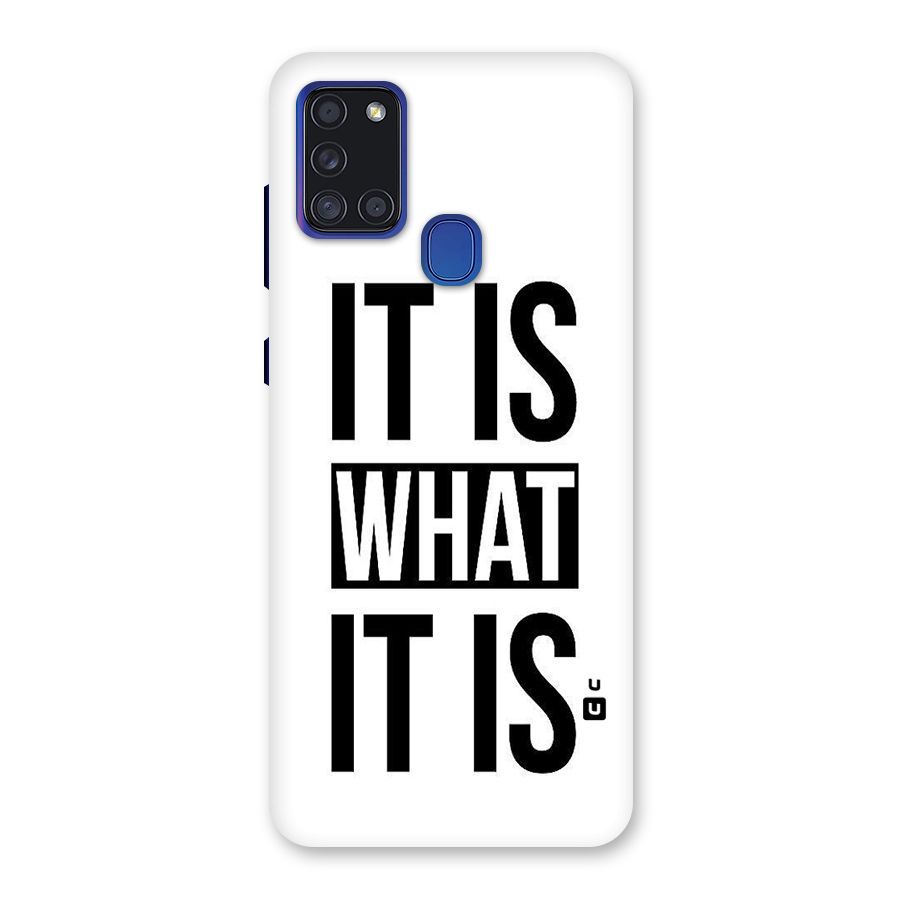 Itis What Itis Back Case for Galaxy A21s