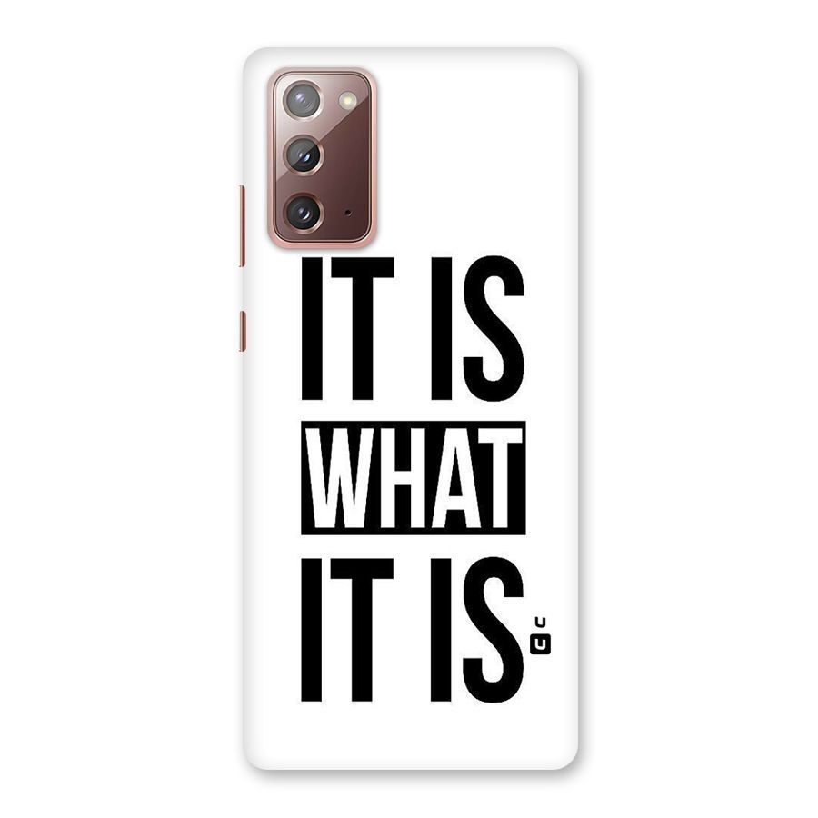 Itis What Itis Back Case for Galaxy Note 20