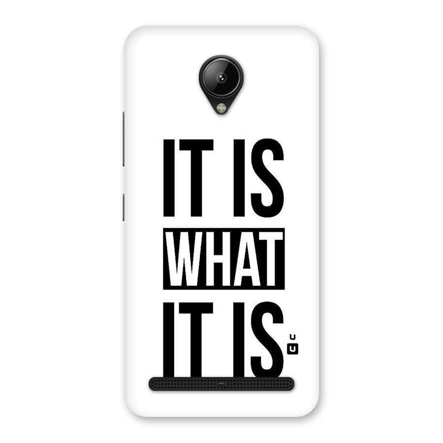 Itis What Itis Back Case for Lenovo C2