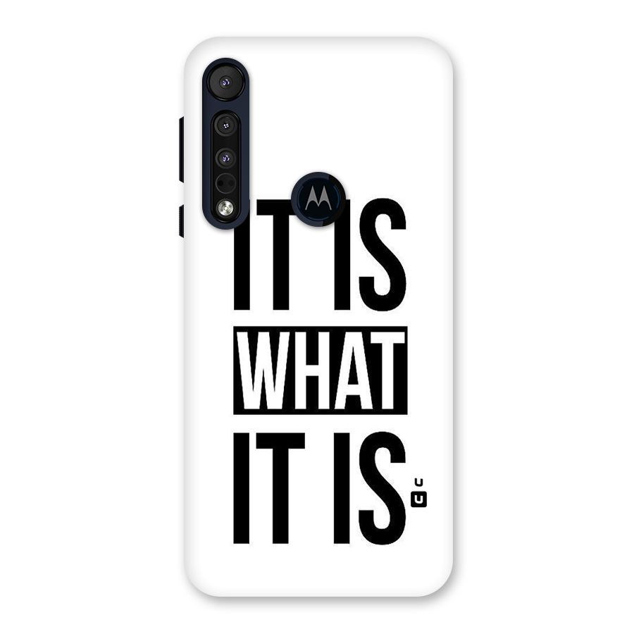 Itis What Itis Back Case for Motorola One Macro