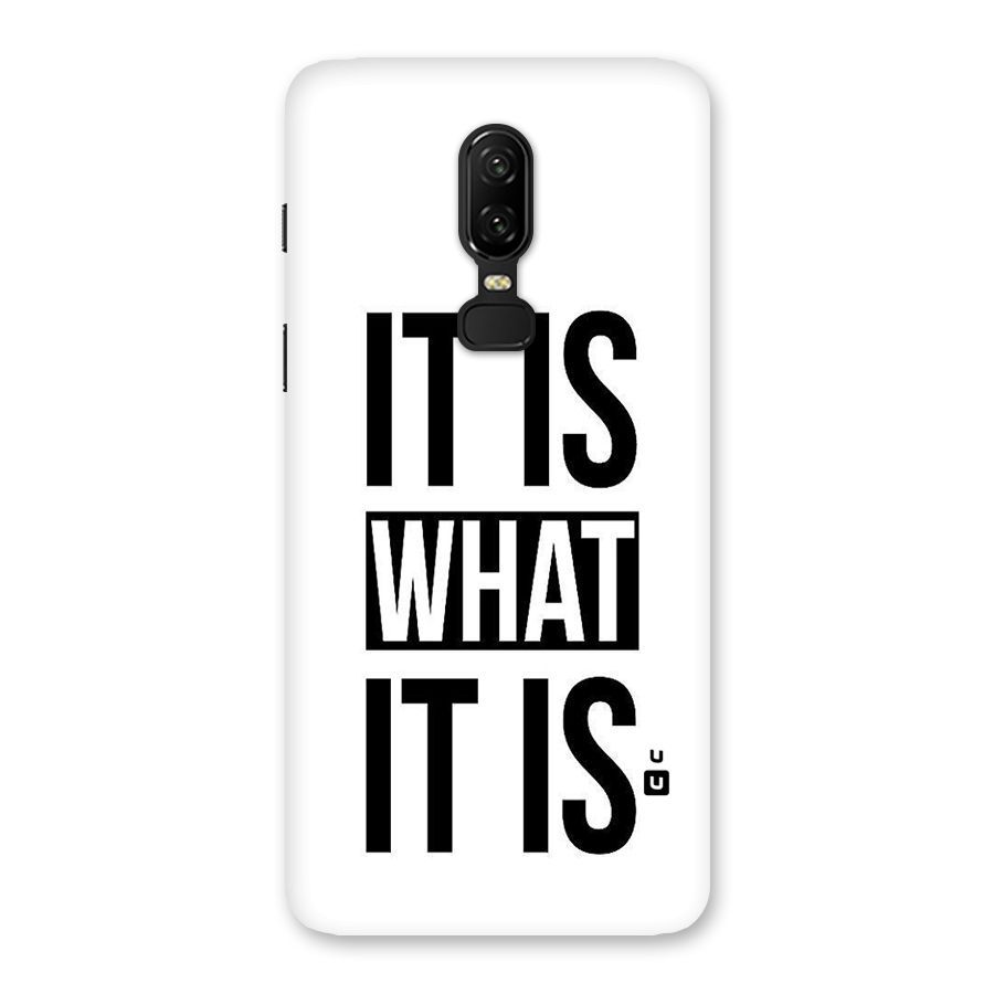Itis What Itis Back Case for OnePlus 6