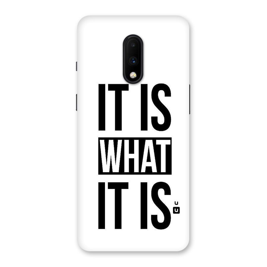 Itis What Itis Back Case for OnePlus 7