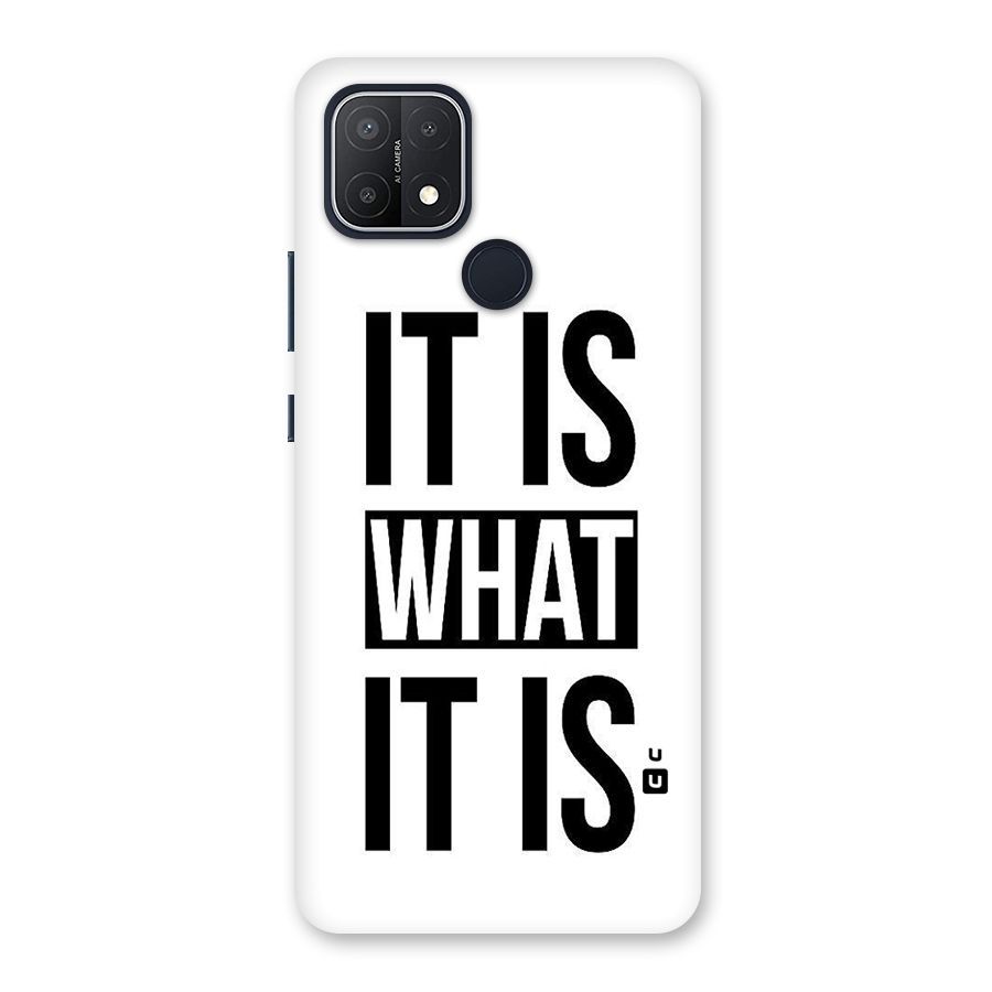 Itis What Itis Back Case for Oppo A15
