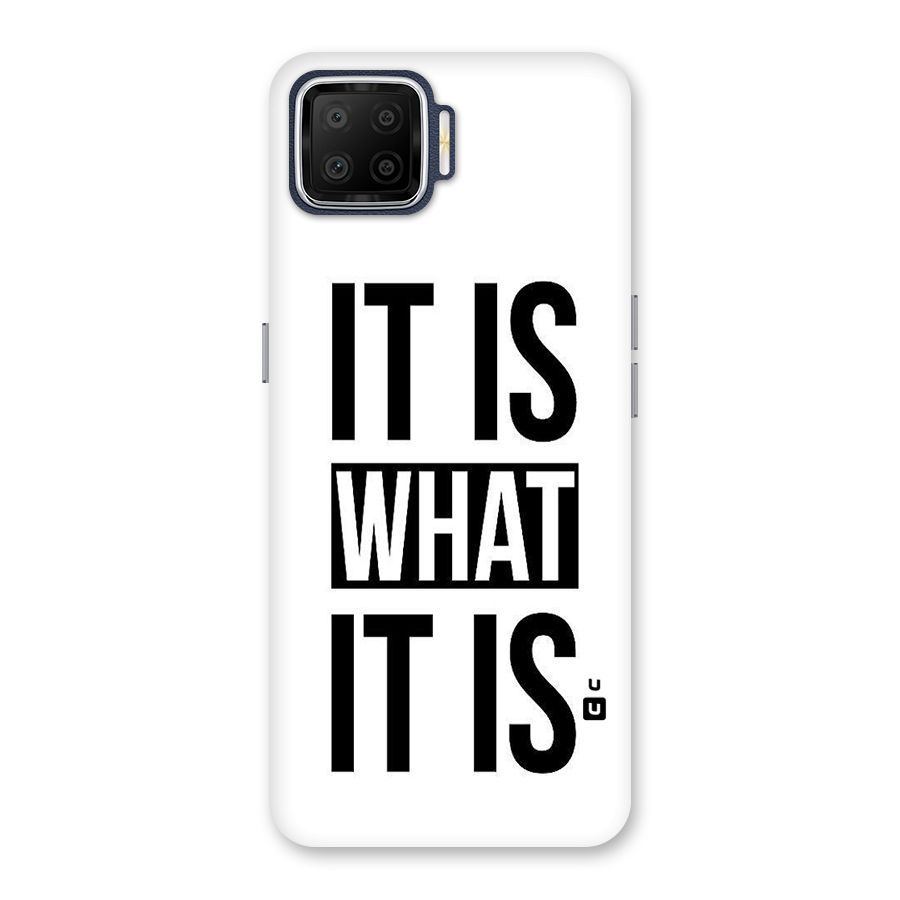 Itis What Itis Back Case for Oppo F17