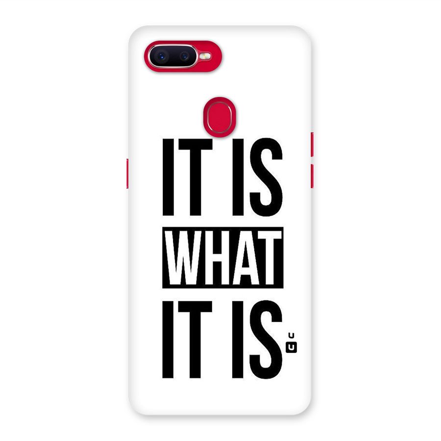Itis What Itis Back Case for Oppo F9 Pro