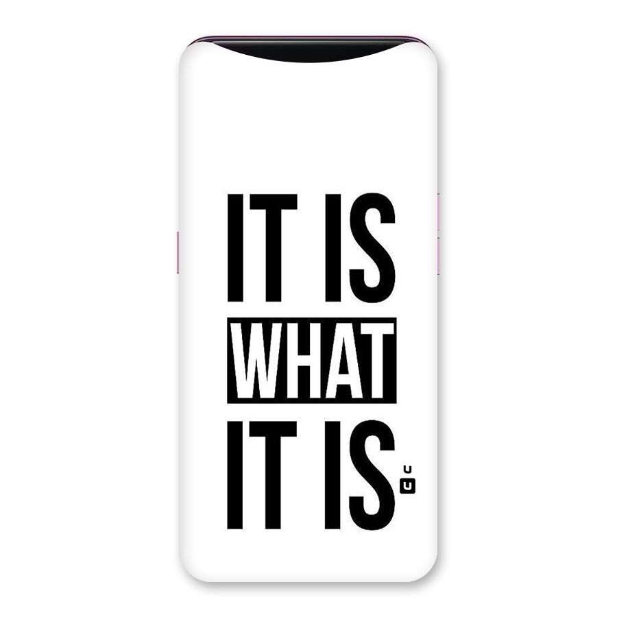 Itis What Itis Back Case for Oppo Find X
