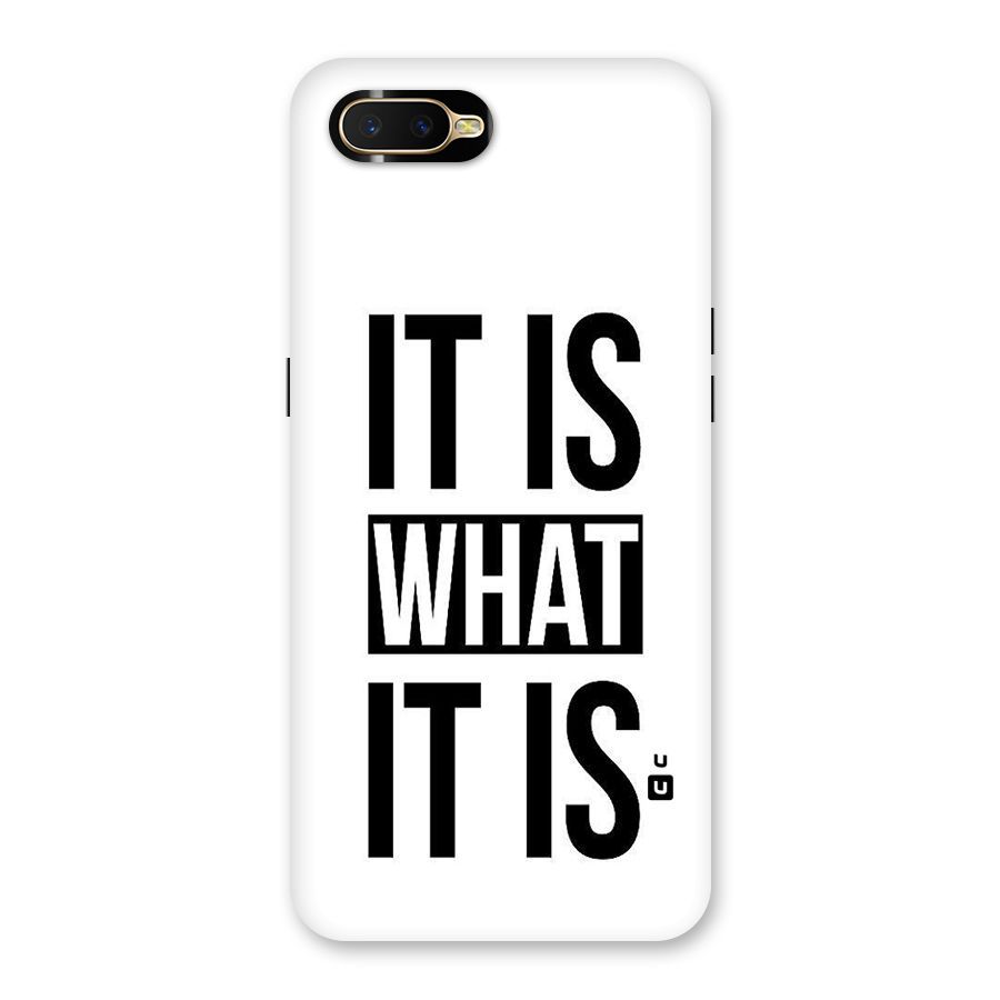 Itis What Itis Back Case for Oppo K1