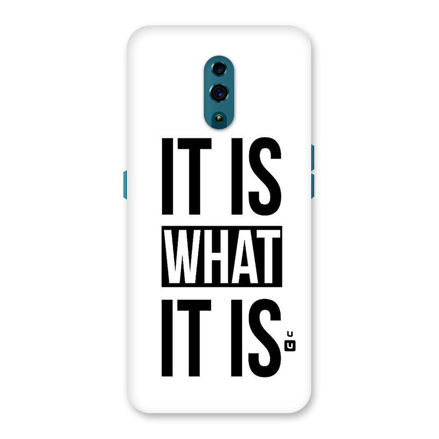 Itis What Itis Back Case for Oppo Reno