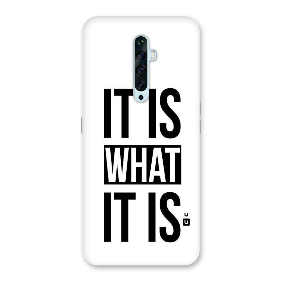 Itis What Itis Back Case for Oppo Reno2 F