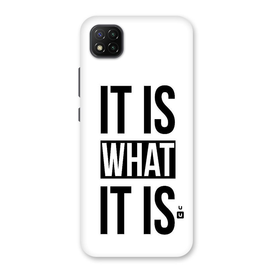Itis What Itis Back Case for Poco C3