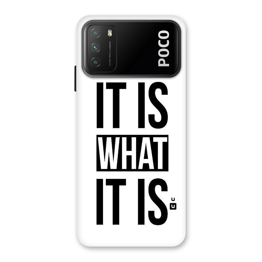 Itis What Itis Back Case for Poco M3
