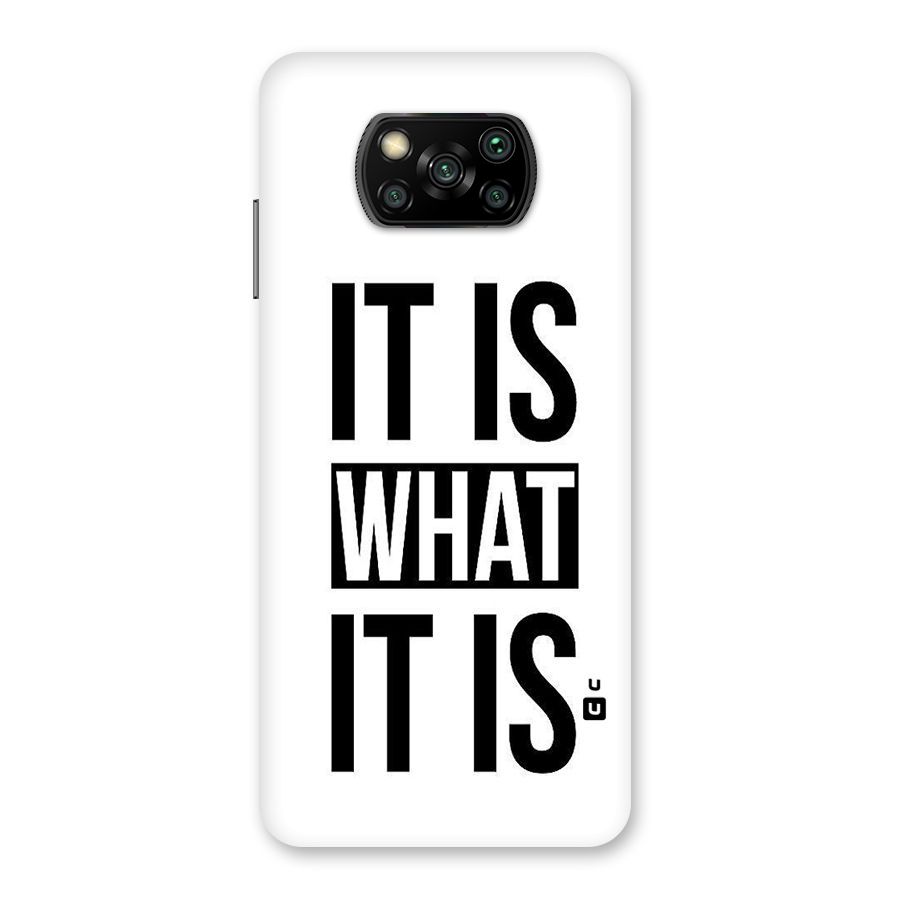 Itis What Itis Back Case for Poco X3