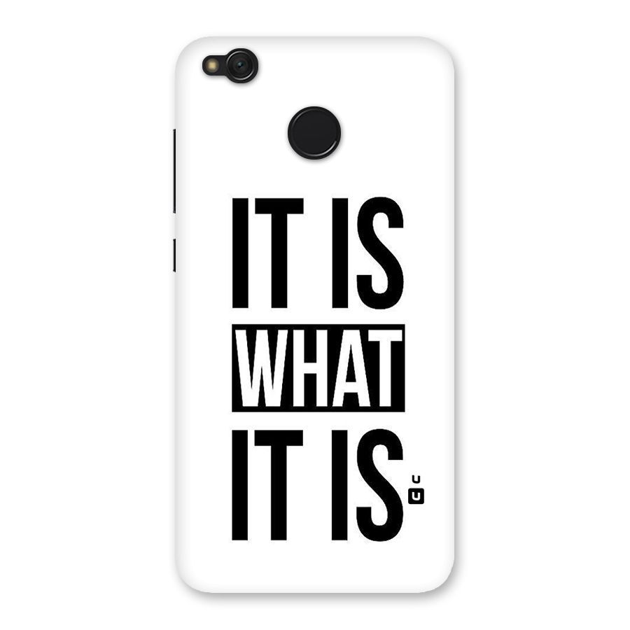 Itis What Itis Back Case for Redmi 4