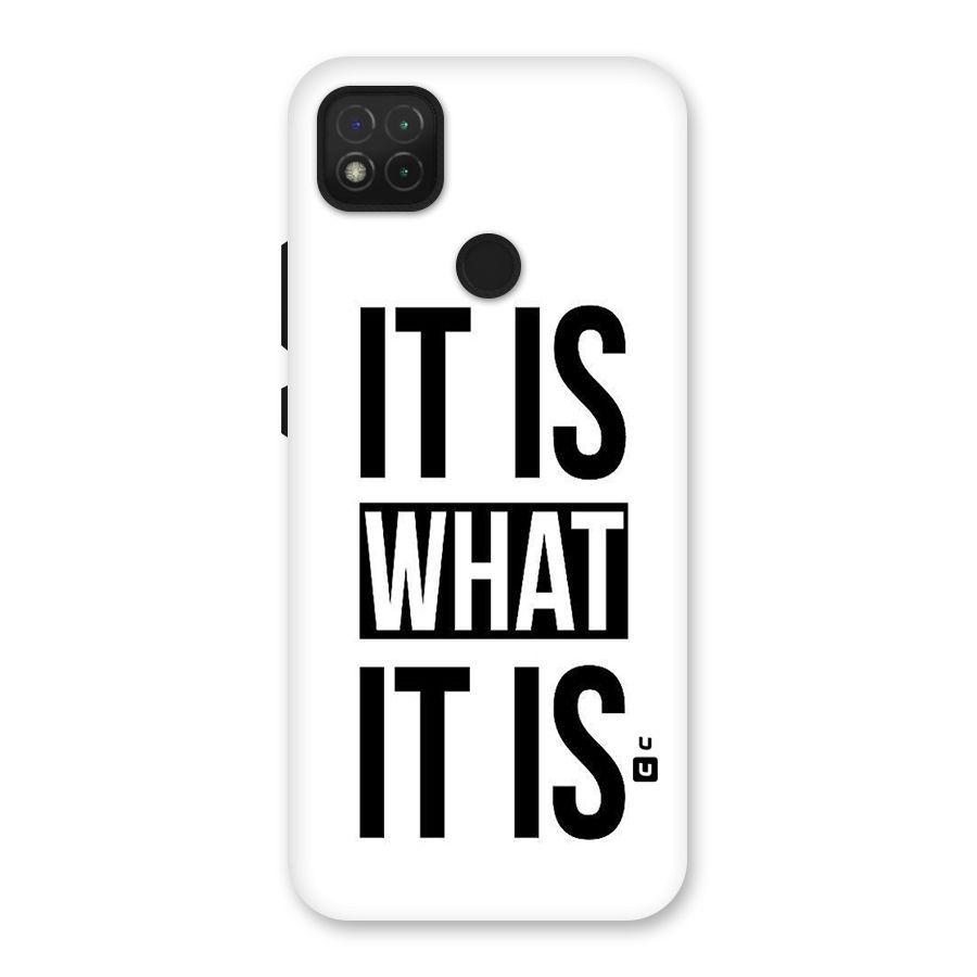 Itis What Itis Back Case for Redmi 9