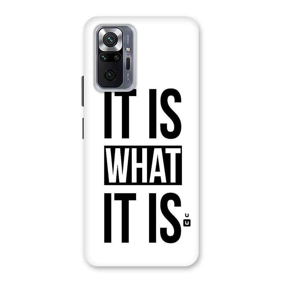Itis What Itis Back Case for Redmi Note 10 Pro