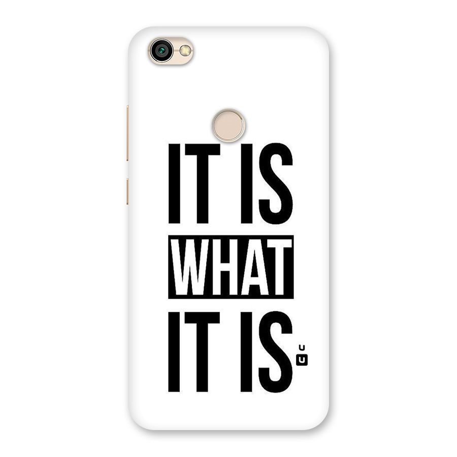 Itis What Itis Back Case for Redmi Y1 2017