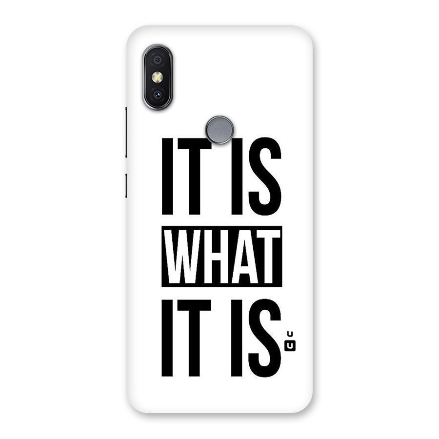 Itis What Itis Back Case for Redmi Y2