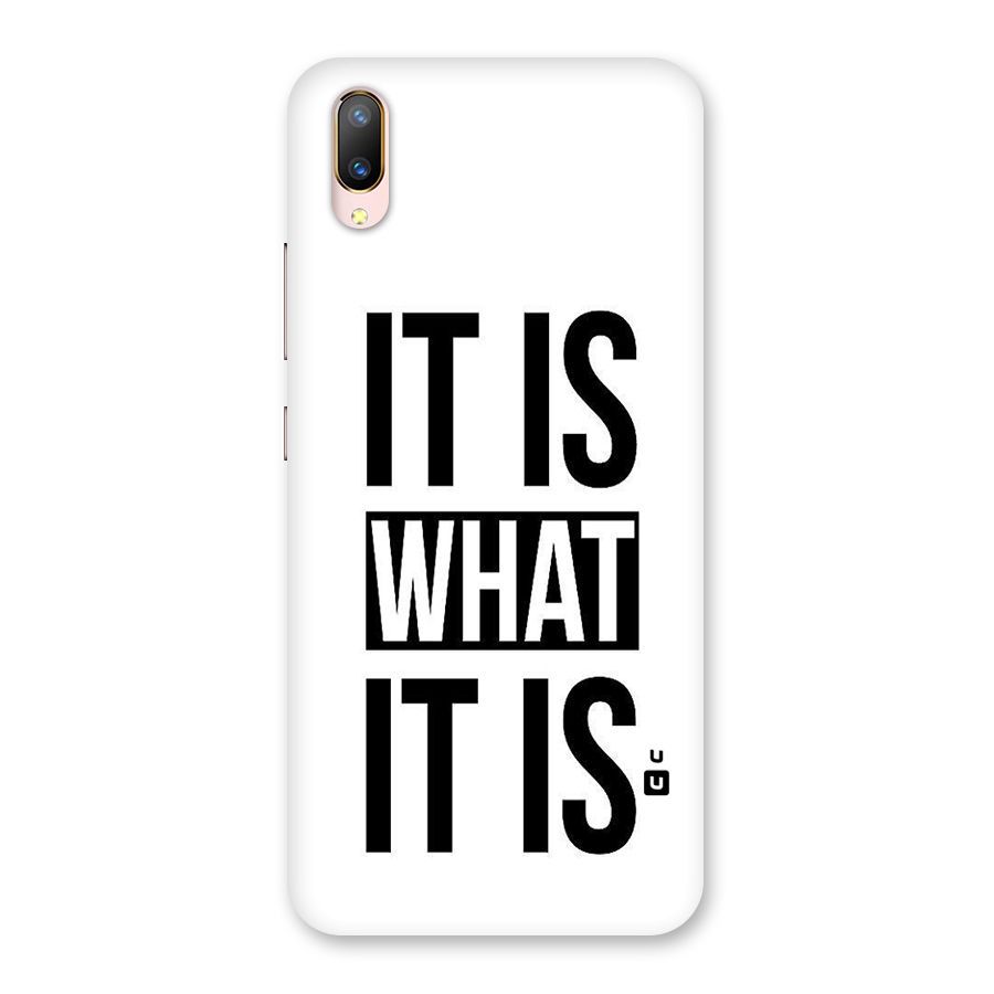 Itis What Itis Back Case for Vivo V11 Pro