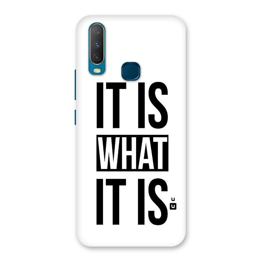 Itis What Itis Back Case for Vivo Y17