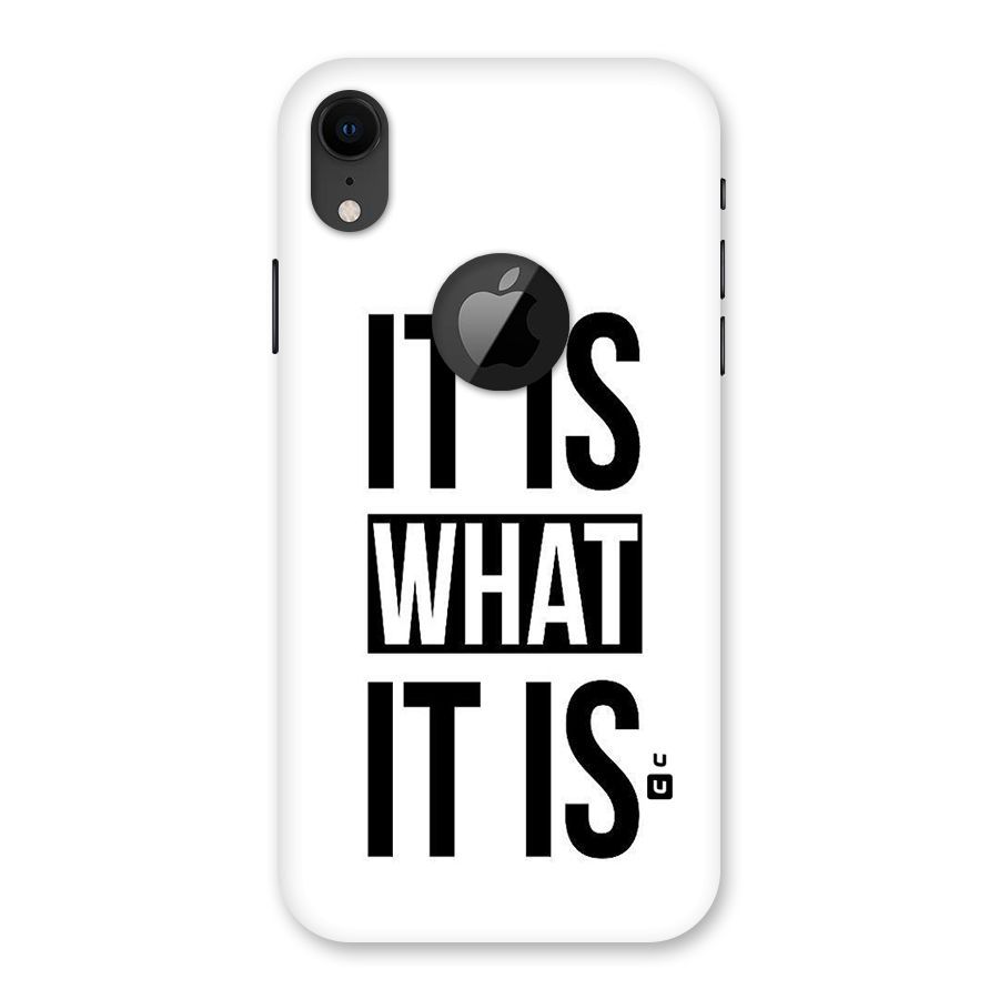Itis What Itis Back Case for iPhone XR Logo Cut