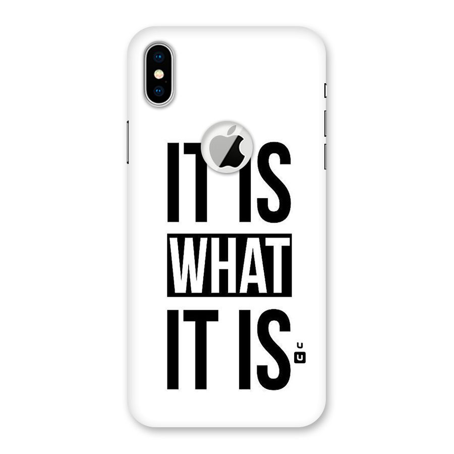 Itis What Itis Back Case for iPhone XS Logo Cut