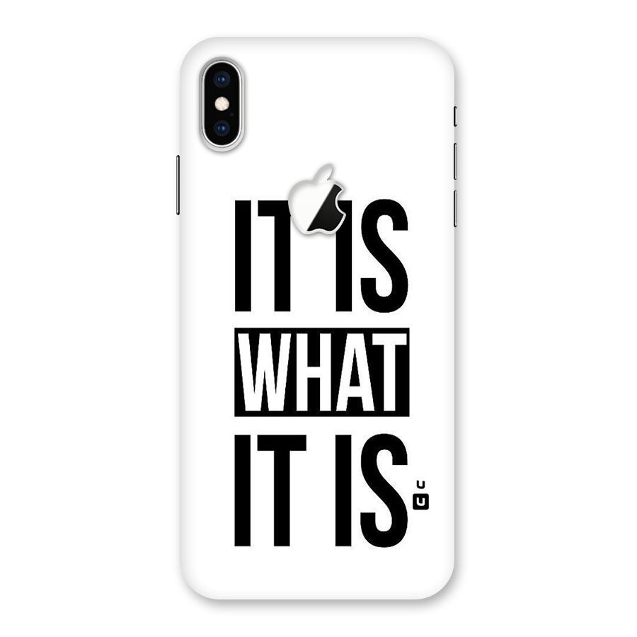 Itis What Itis Back Case for iPhone XS Max Apple Cut
