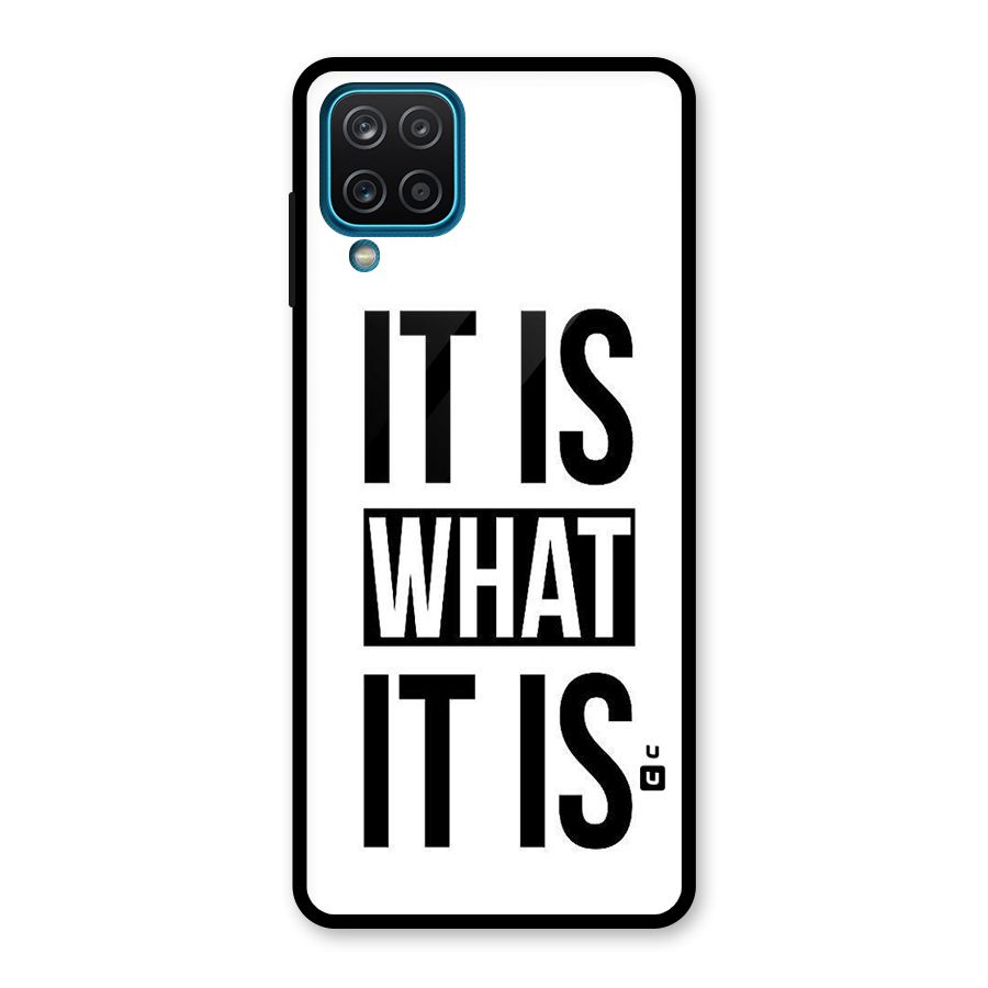 Itis What Itis Glass Back Case for Galaxy A12