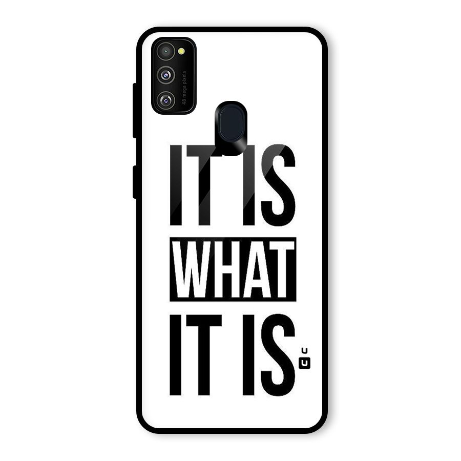 Itis What Itis Glass Back Case for Galaxy M30s