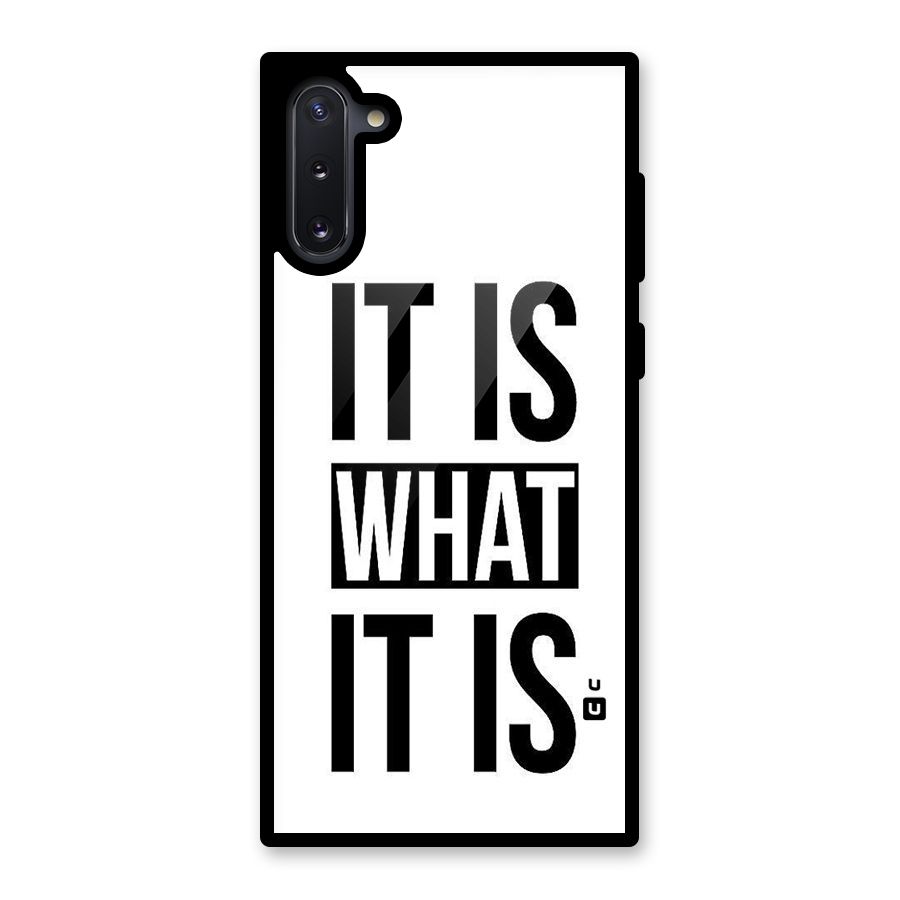 Itis What Itis Glass Back Case for Galaxy Note 10