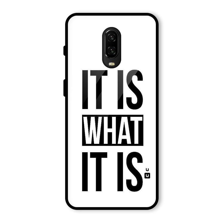 Itis What Itis Glass Back Case for OnePlus 6T