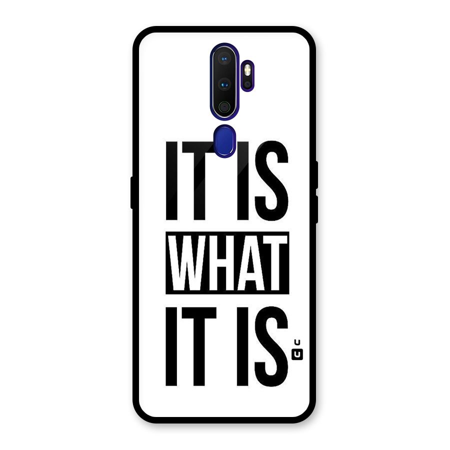 Itis What Itis Glass Back Case for Oppo A9 (2020)