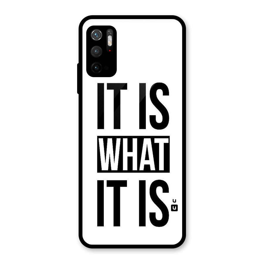 Itis What Itis Glass Back Case for Poco M3 Pro 5G