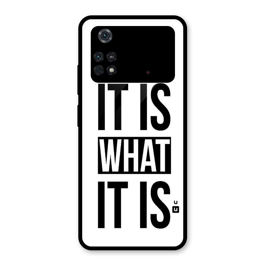Itis What Itis Glass Back Case for Poco M4 Pro 4G