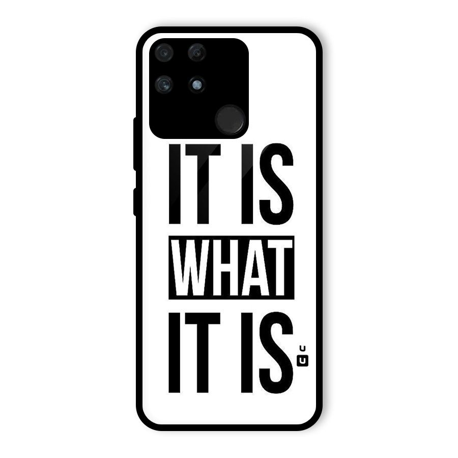 Itis What Itis Glass Back Case for Realme Narzo 50A