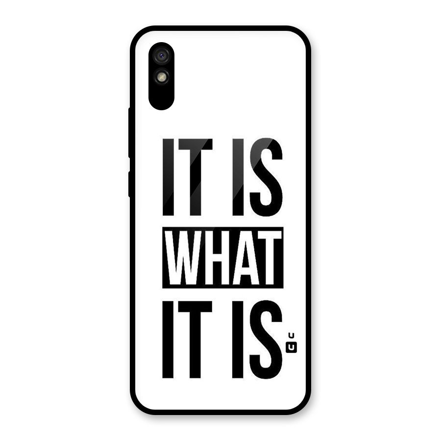 Itis What Itis Glass Back Case for Redmi 9i