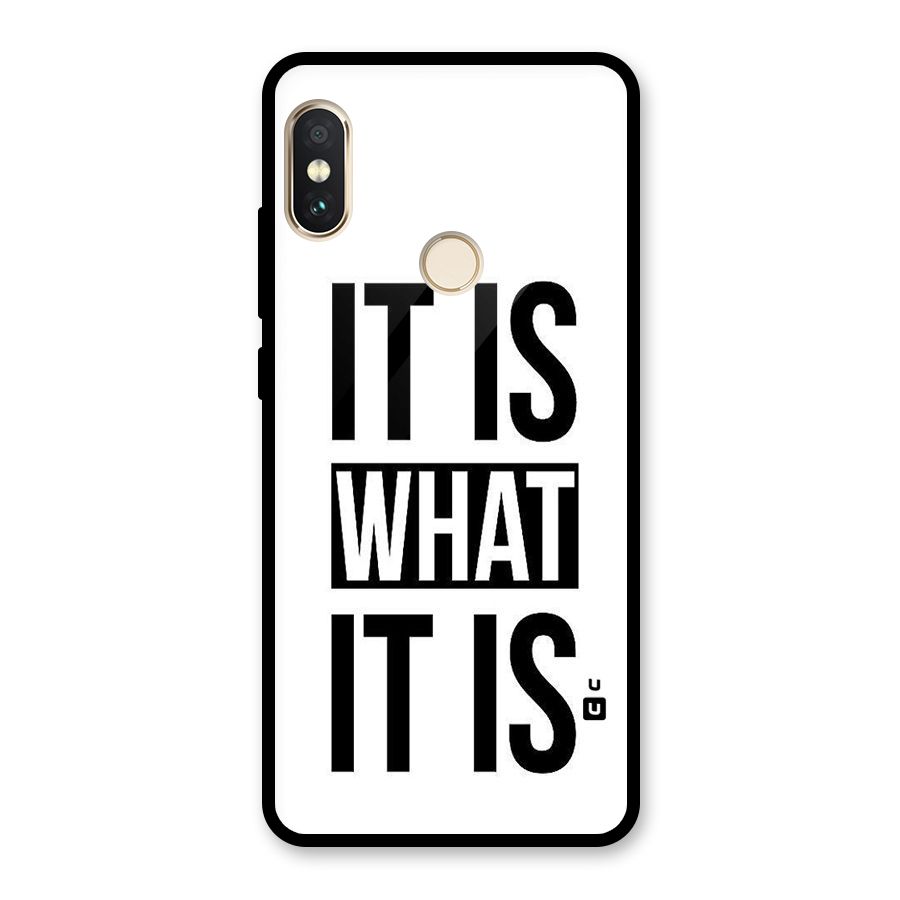 Itis What Itis Glass Back Case for Redmi Note 5 Pro