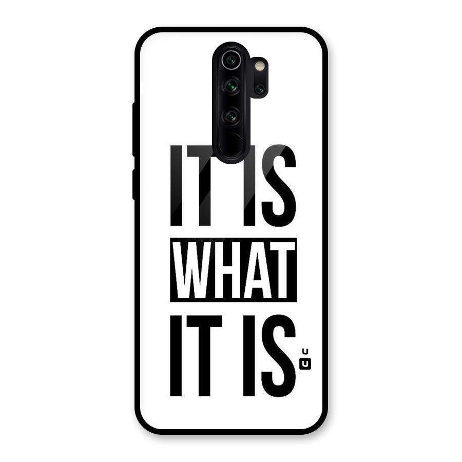 Itis What Itis Glass Back Case for Redmi Note 8 Pro