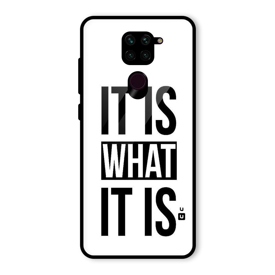 Itis What Itis Glass Back Case for Redmi Note 9