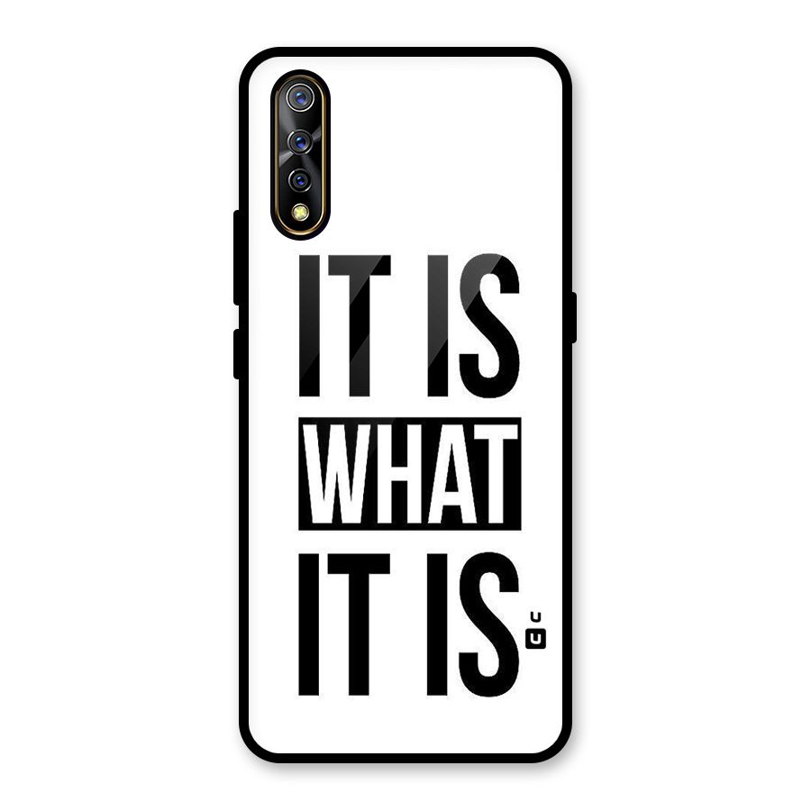 Itis What Itis Glass Back Case for Vivo S1