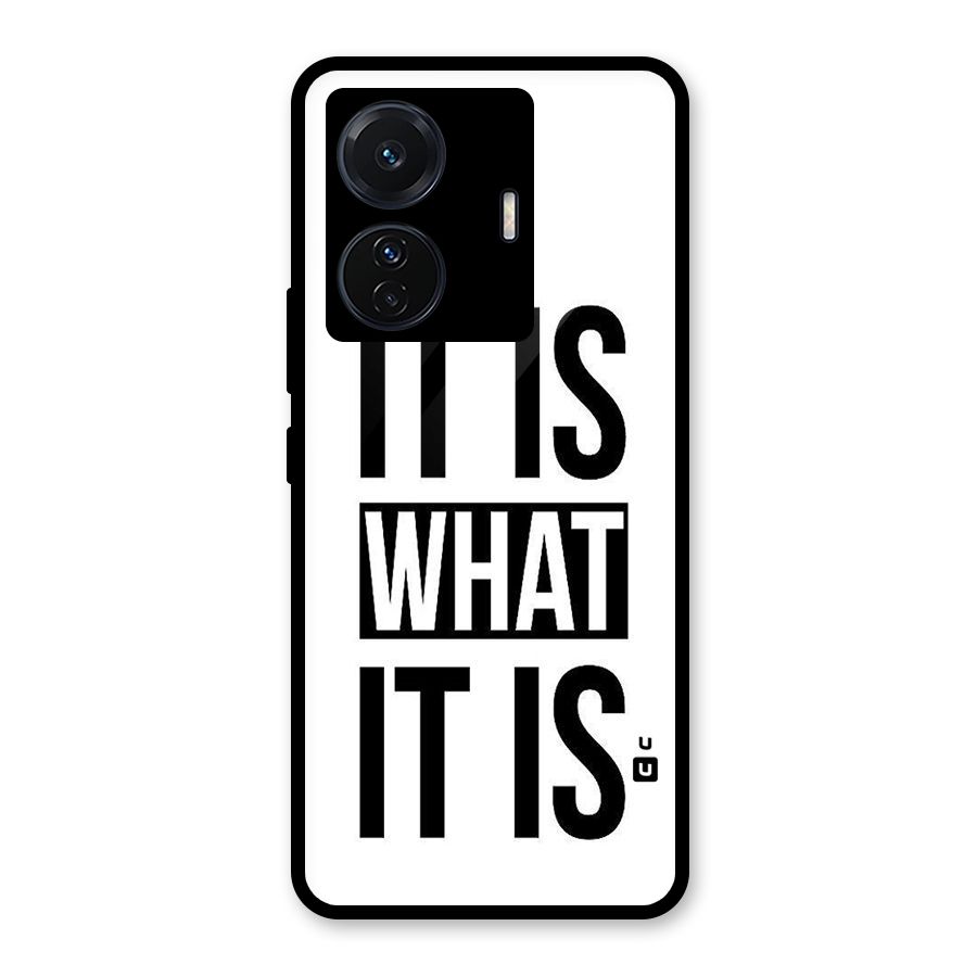 Itis What Itis Glass Back Case for Vivo T1 Pro