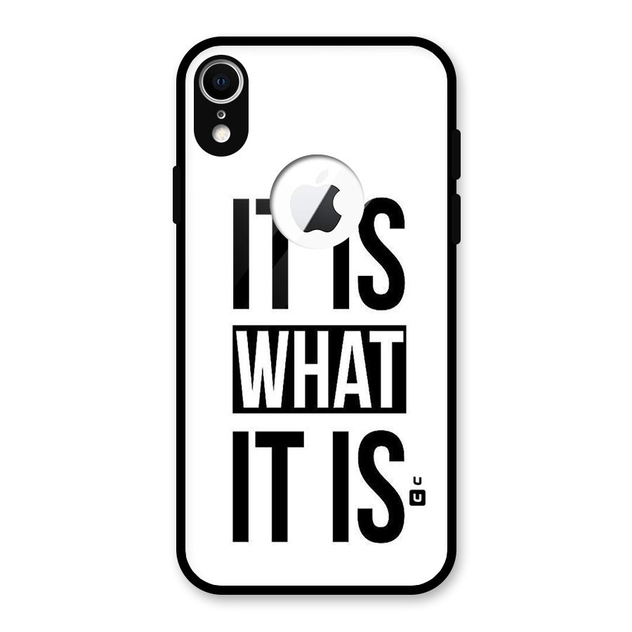 Itis What Itis Glass Back Case for iPhone XR Logo Cut